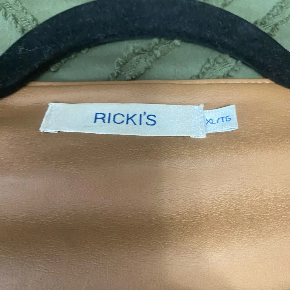Ricki’s Tan Faux Leather Blazer Jacket - Picture 2 of 6